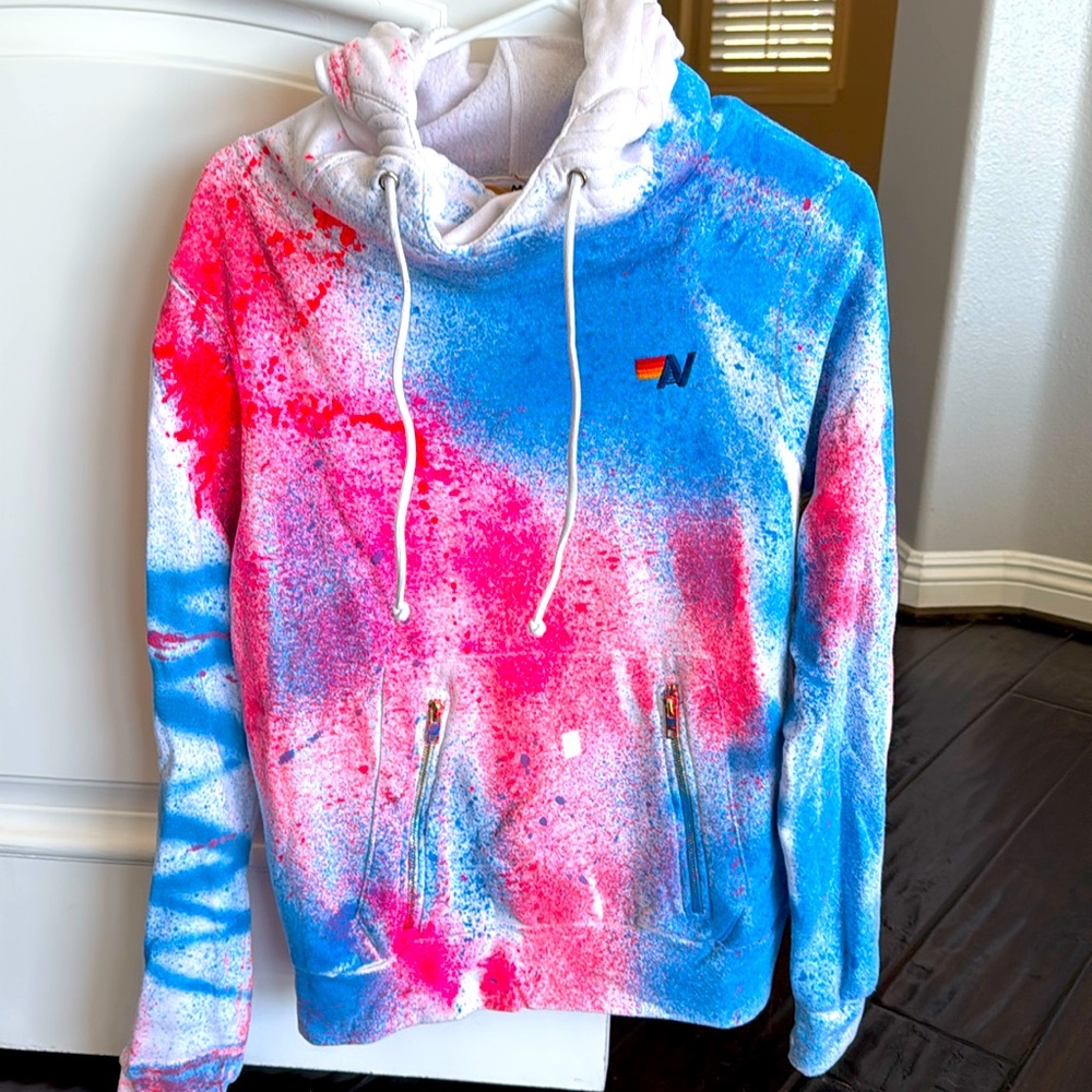 Aviator Nation rare new with tags tie-dye hoodie size medium